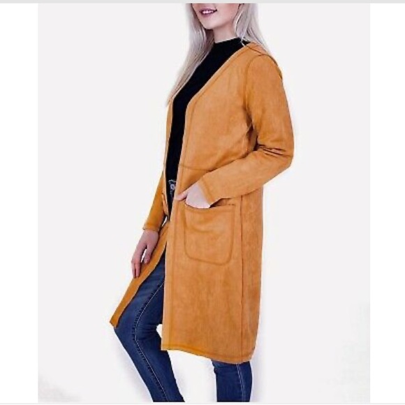 Anthropologie Solitaire Faux Suede Coat Size Small - Picture 2 of 9